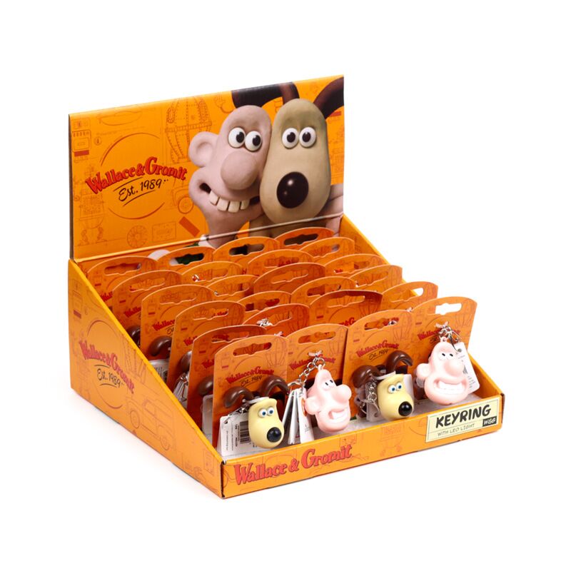 Wallace Gromit led-sleutelhanger