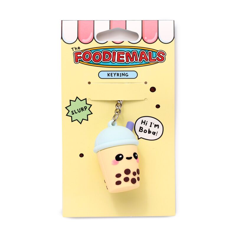 Boba de bubble tea foodiemals 3d pvc sleutelhanger