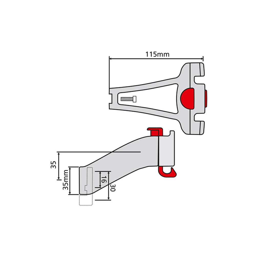 Klickfix balhoofd adapter tbv ahead adapter 1-1 8