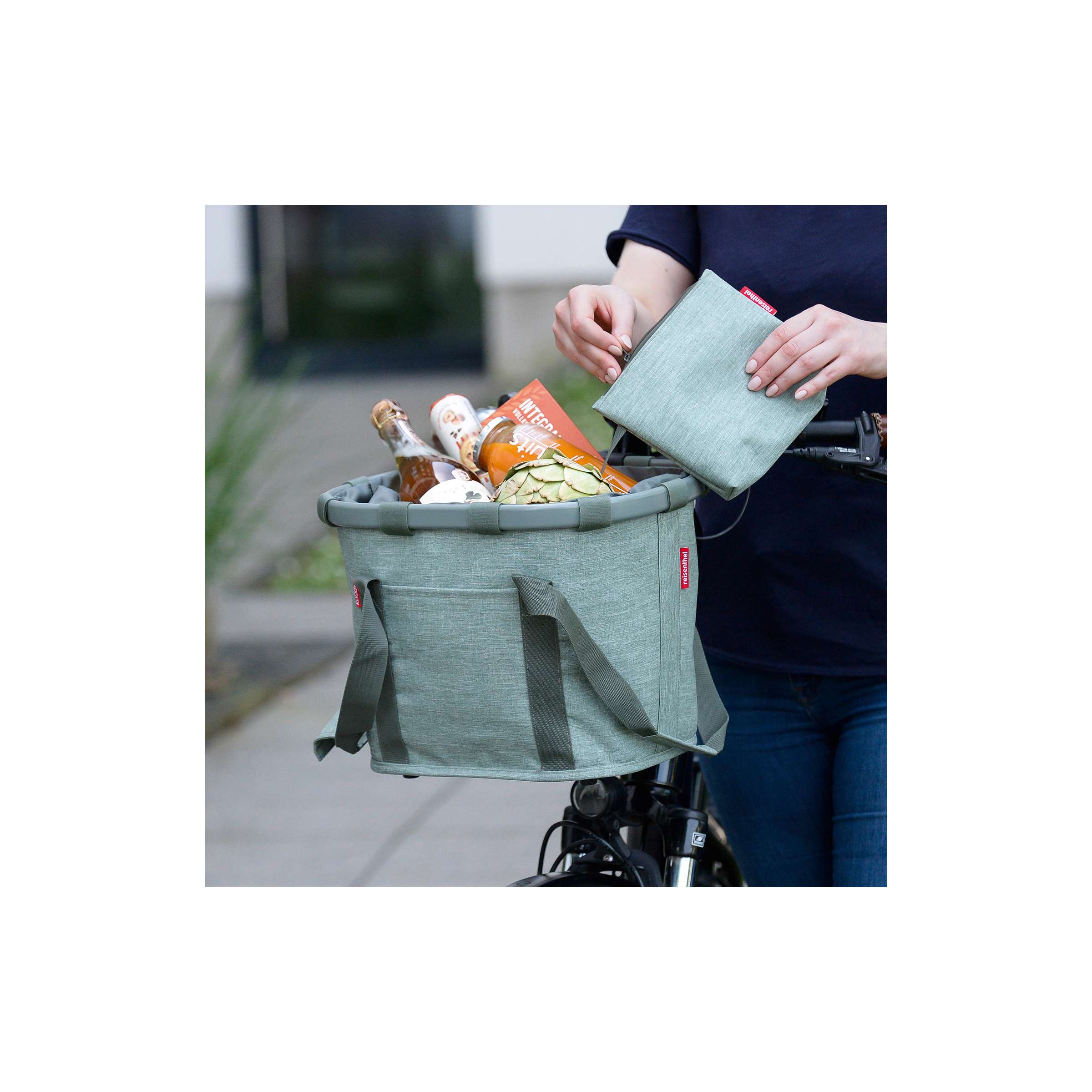 Klickfix mandtas 15l twist salie groen