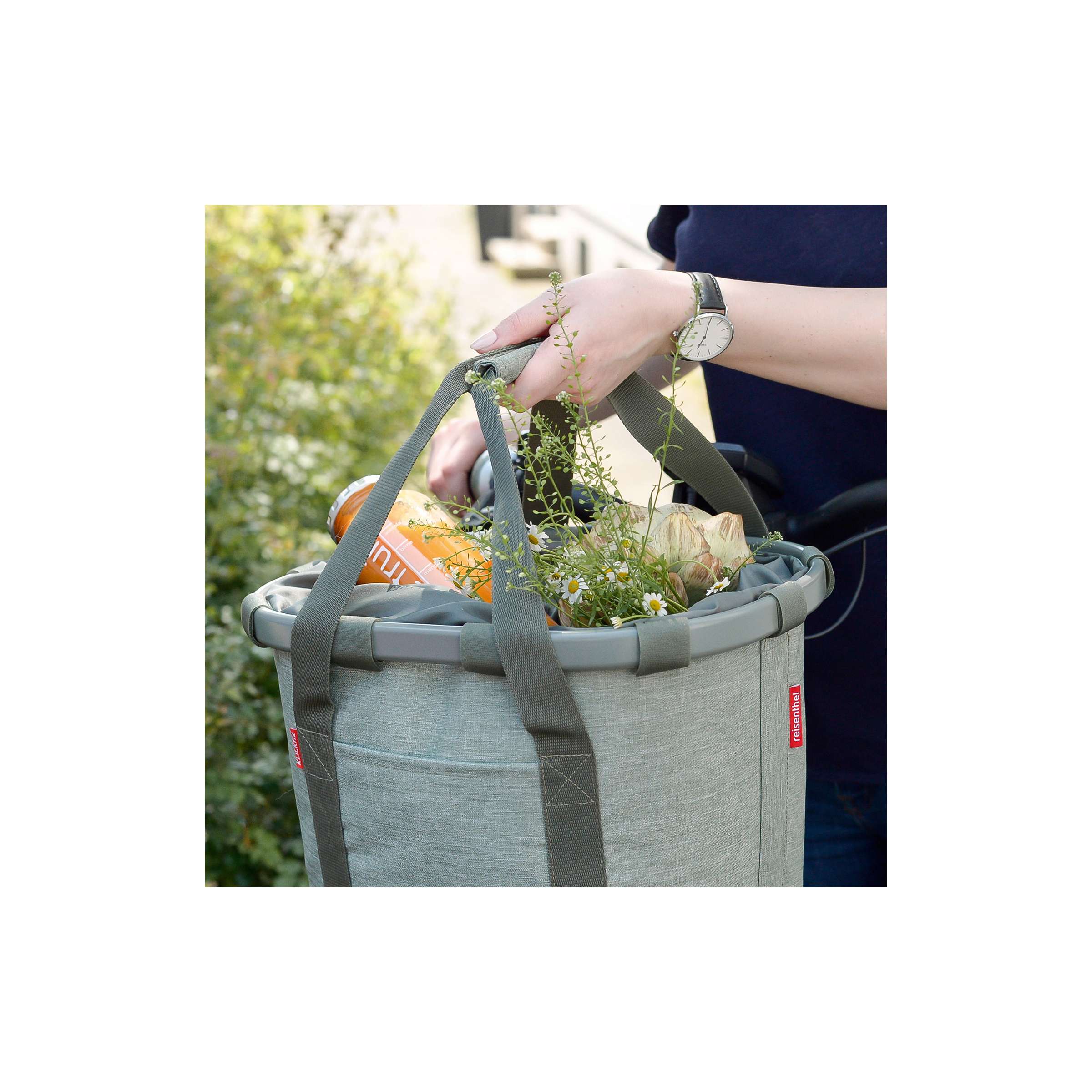 Klickfix mandtas 15l twist salie groen