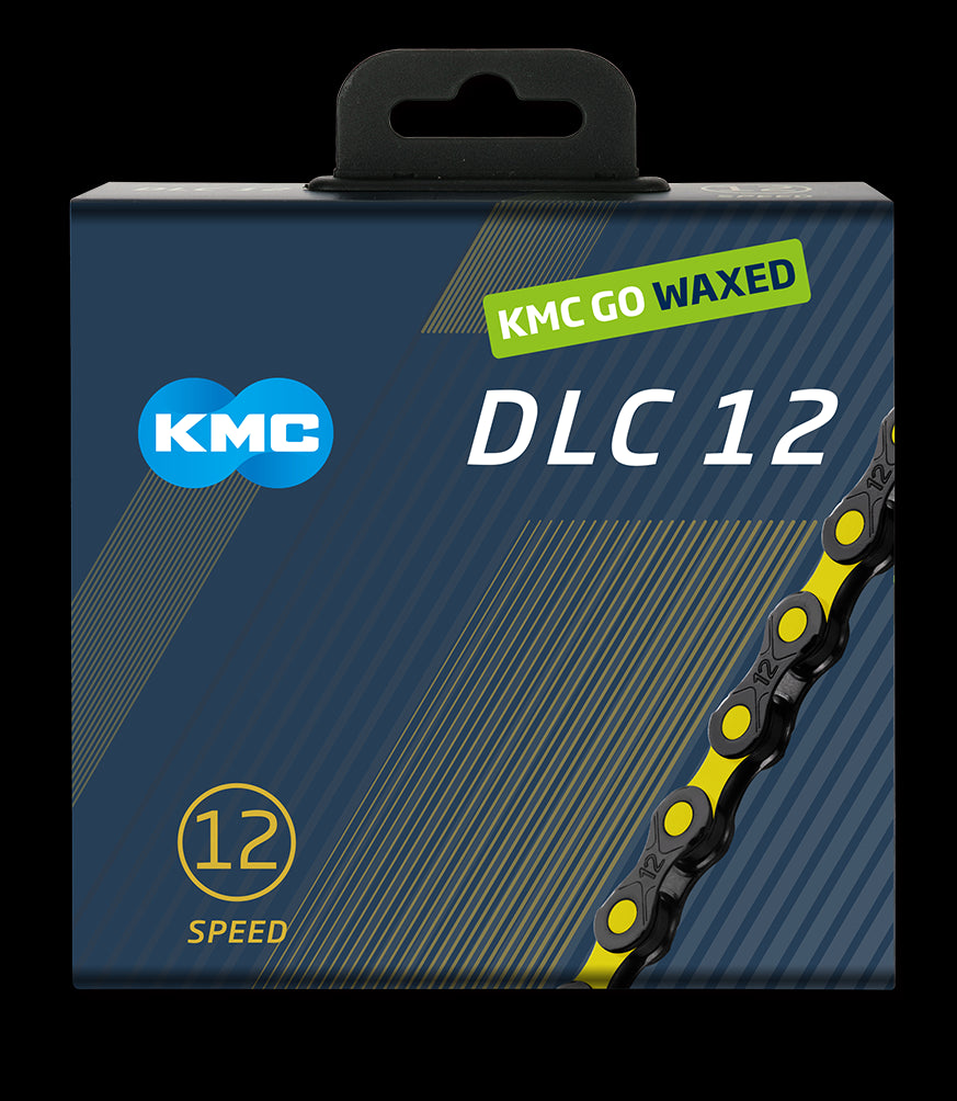 Kmc ketting dlc12 black yellow 126s waxed
