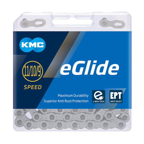 Kmc ketting eglide 9 11 speed shimano 118 links ept zilver incl missinglink