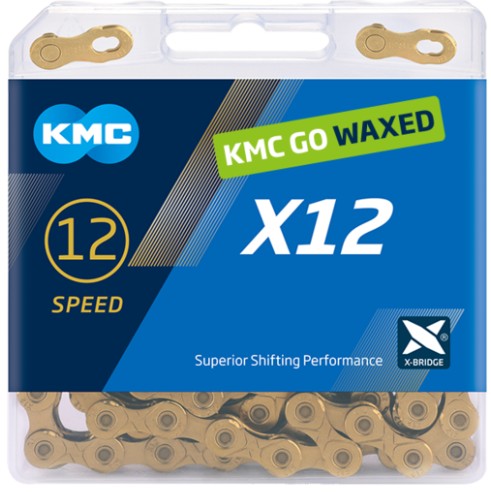 KMC ketting x12 12v 126l gewaxt ti-n goud