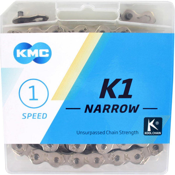 Chaîne KMC 1 2-3 32 100L K1 Narrow Silver BMX Track