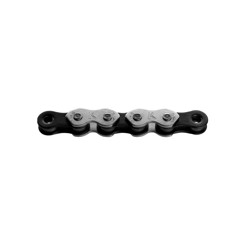 Chaîne KMC 1 2-1 8 110 K1 Large Argent Noir BMX TRACK