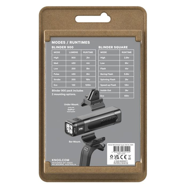 Knog blinder pro 900 blinder rear - square