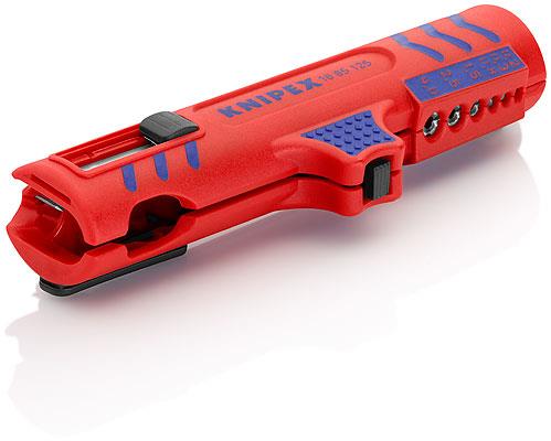 Knipex universele kabelstripper 1685125sb kabelstrip- ontmantelingsgereedschap (rood blauw)