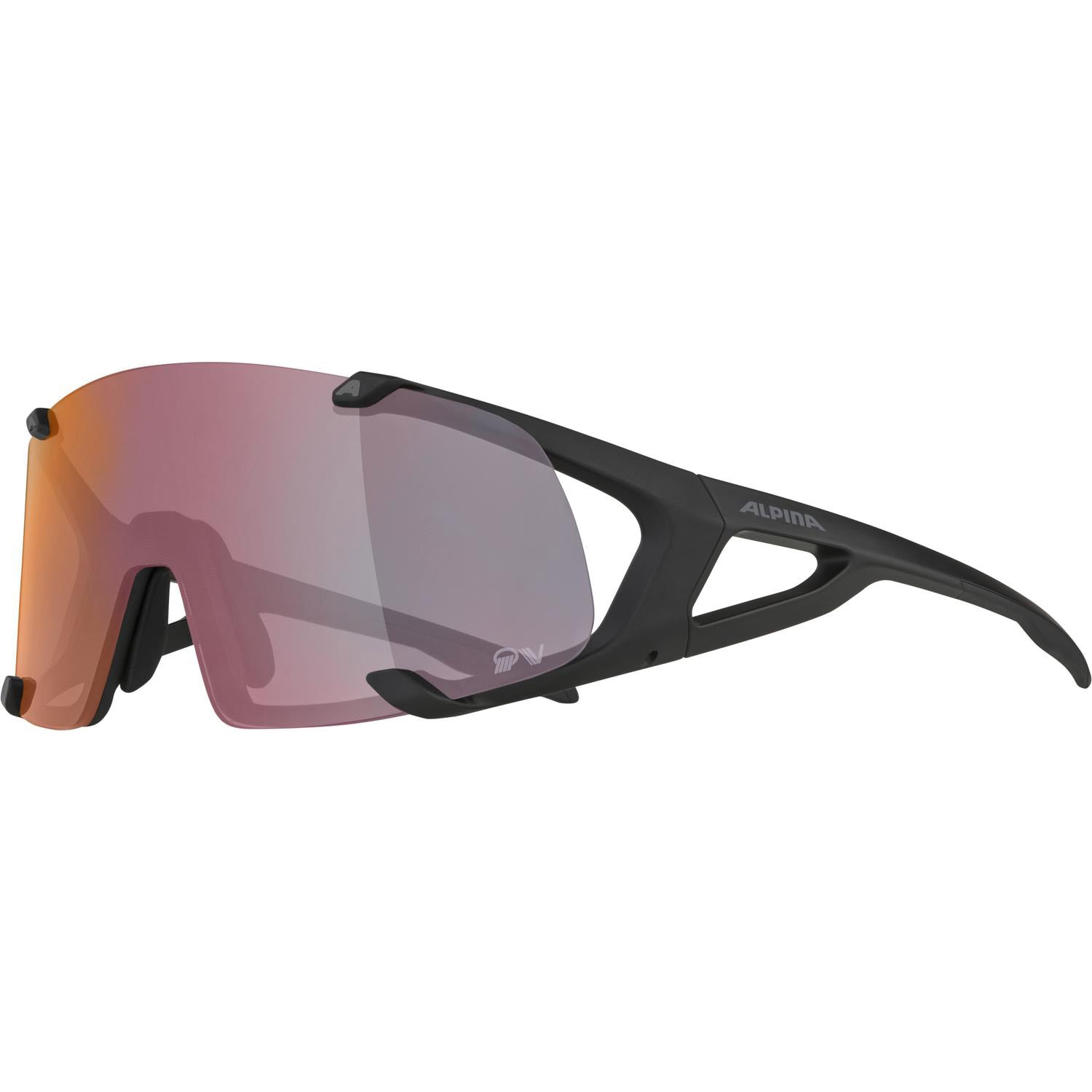 Alpina sports sportbril hawkeye qv mat zwart