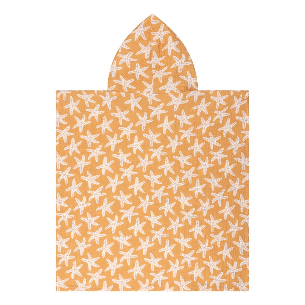 Zeester | oranje hydrofiele strandponcho 50 x 50 cm