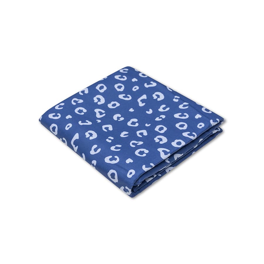 Luipaard | blauwe microvezeldoek 180 x 90 cm