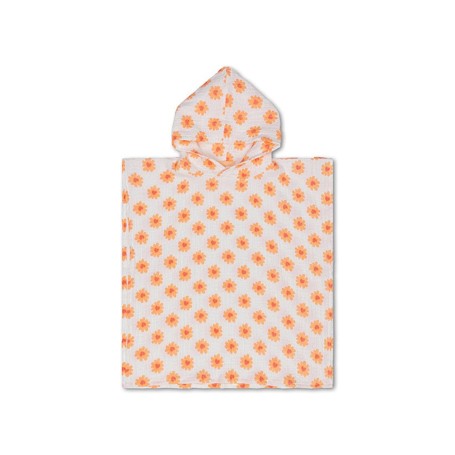 Bloemenliefde | meerkleurige hydrofiele strandponcho 50 x 50 cm