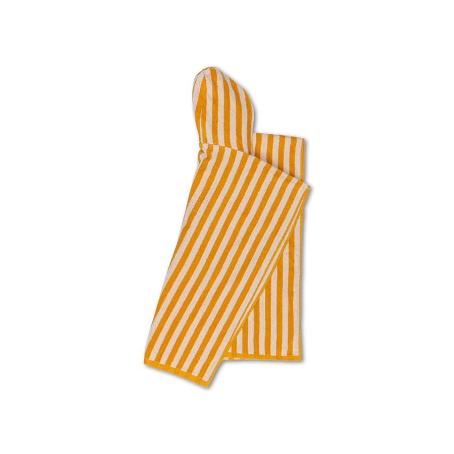 Flow | geel witte strandponcho 65 x 65 cm