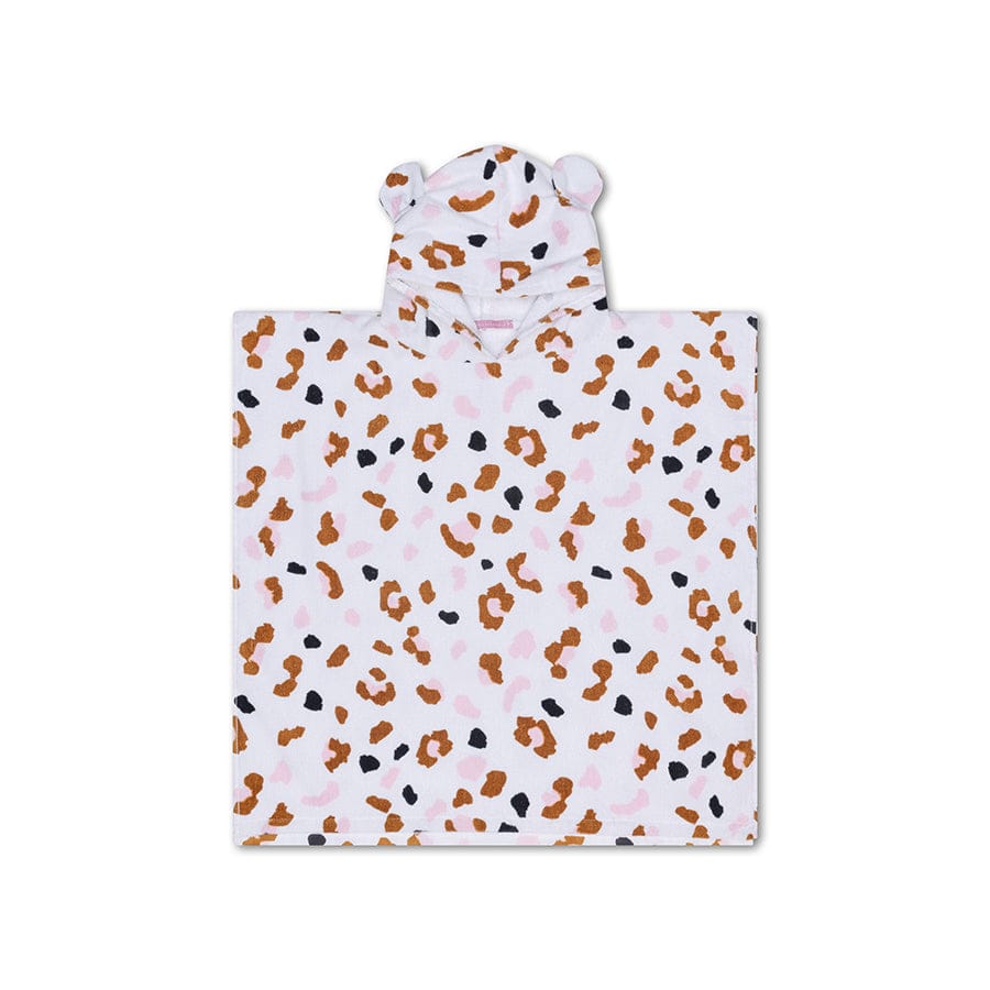 Luipaard | kaki strandponcho 65 x 65 cm