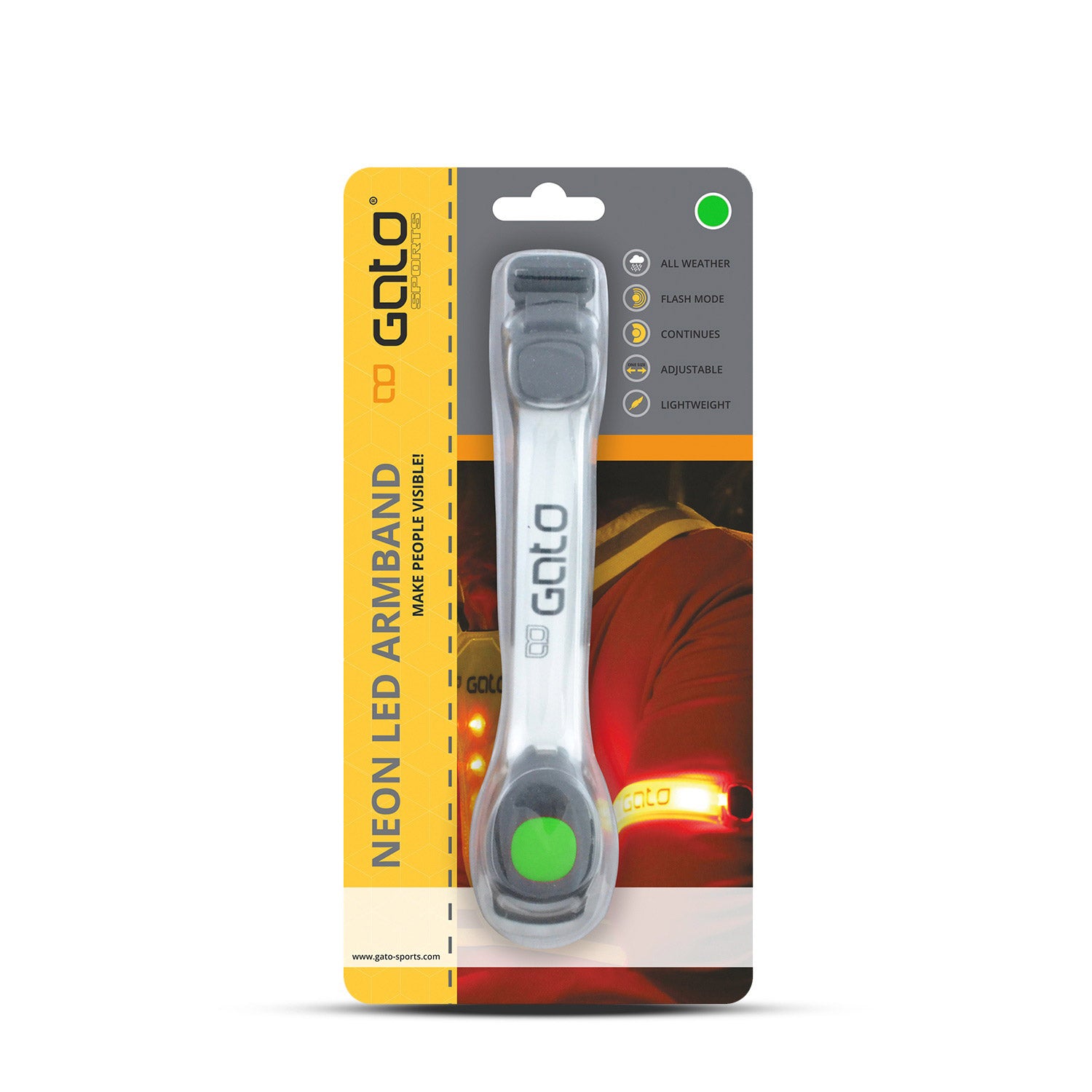 Gato Neon led arm lichtgroen one size