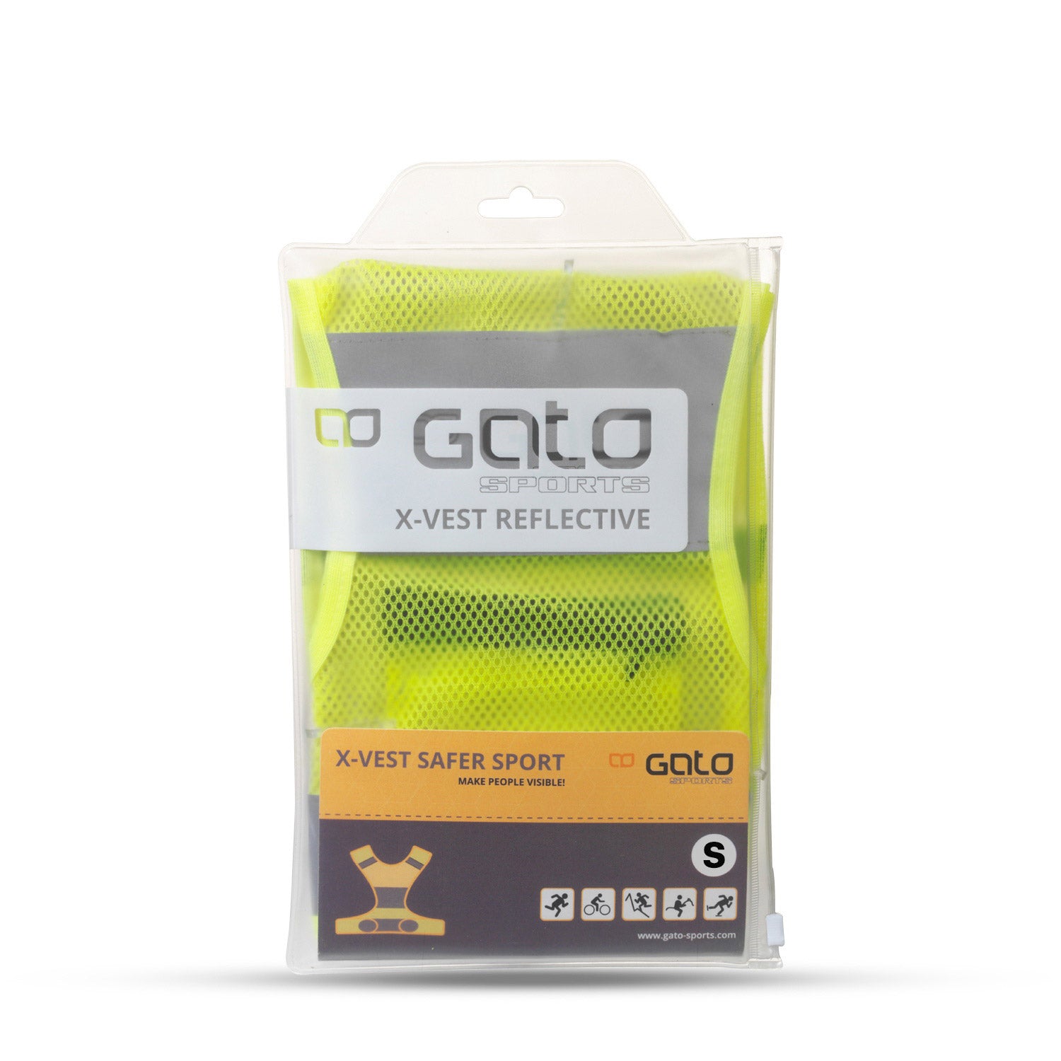 Gato X vest reflecterend neongeel maat S