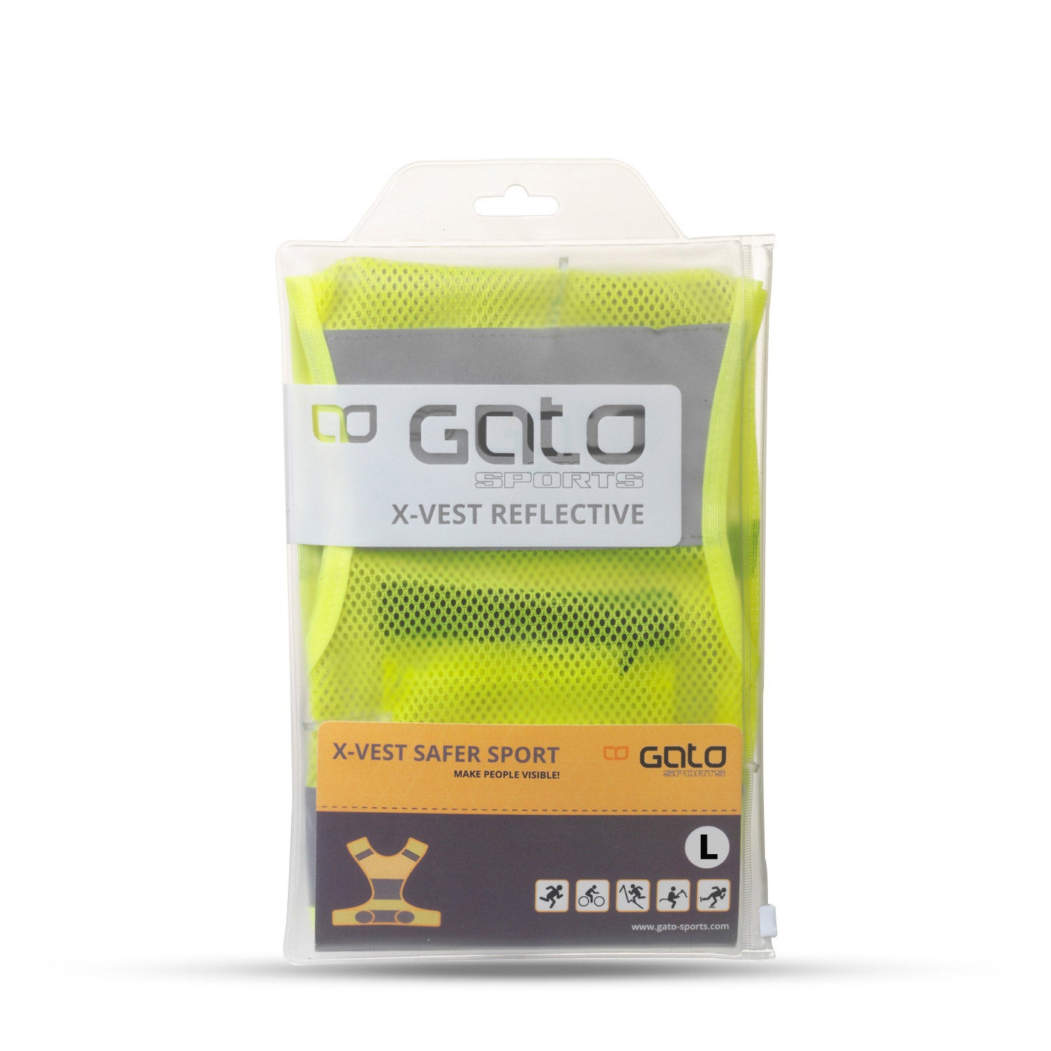 Gato X vest reflecterend neongeel groot