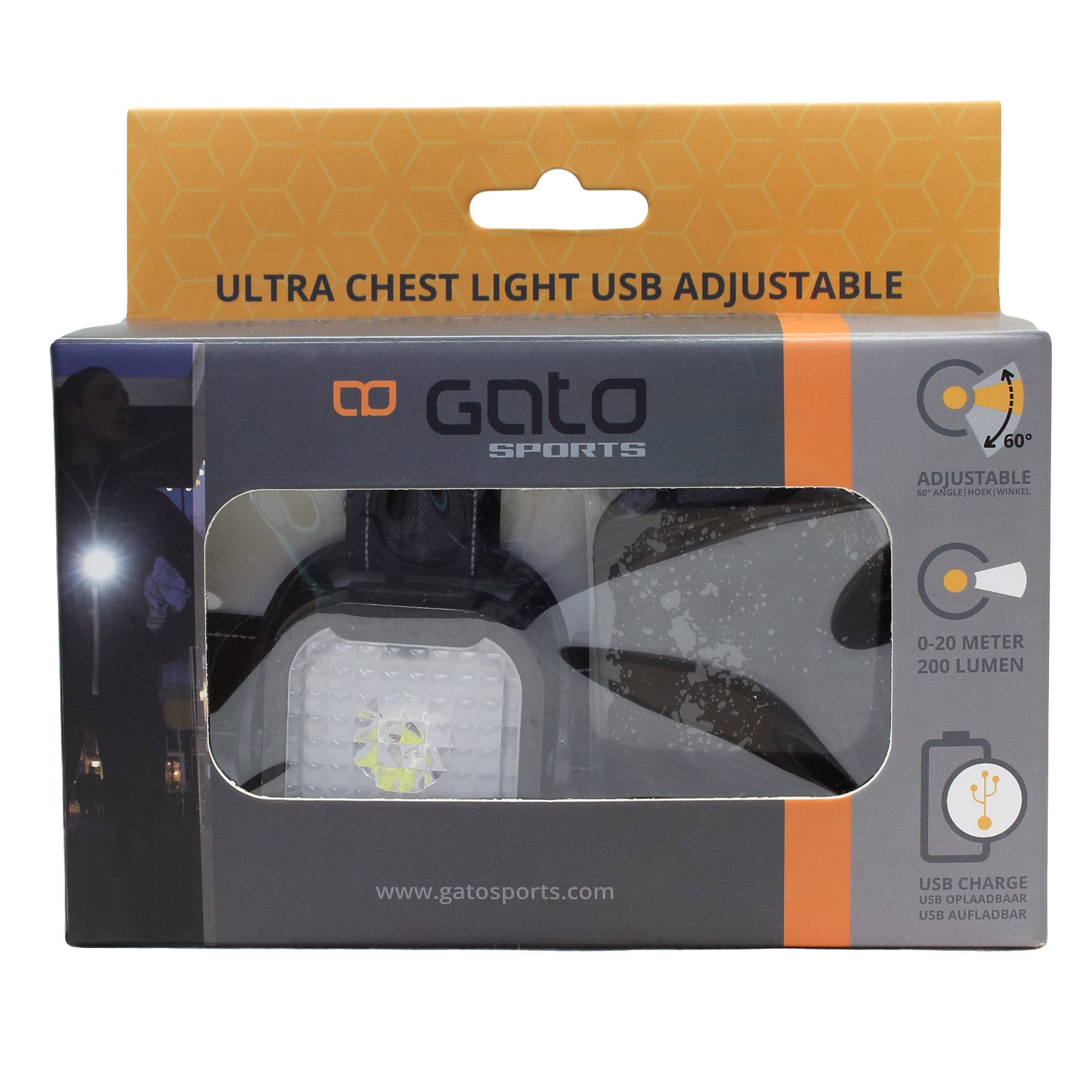Gato Ultra borstlamp usb verstelbaar zwart één maat