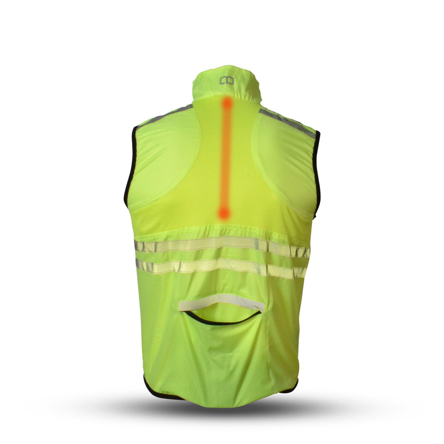Gato Windbreaker mesh vest usb led neon geel maat S