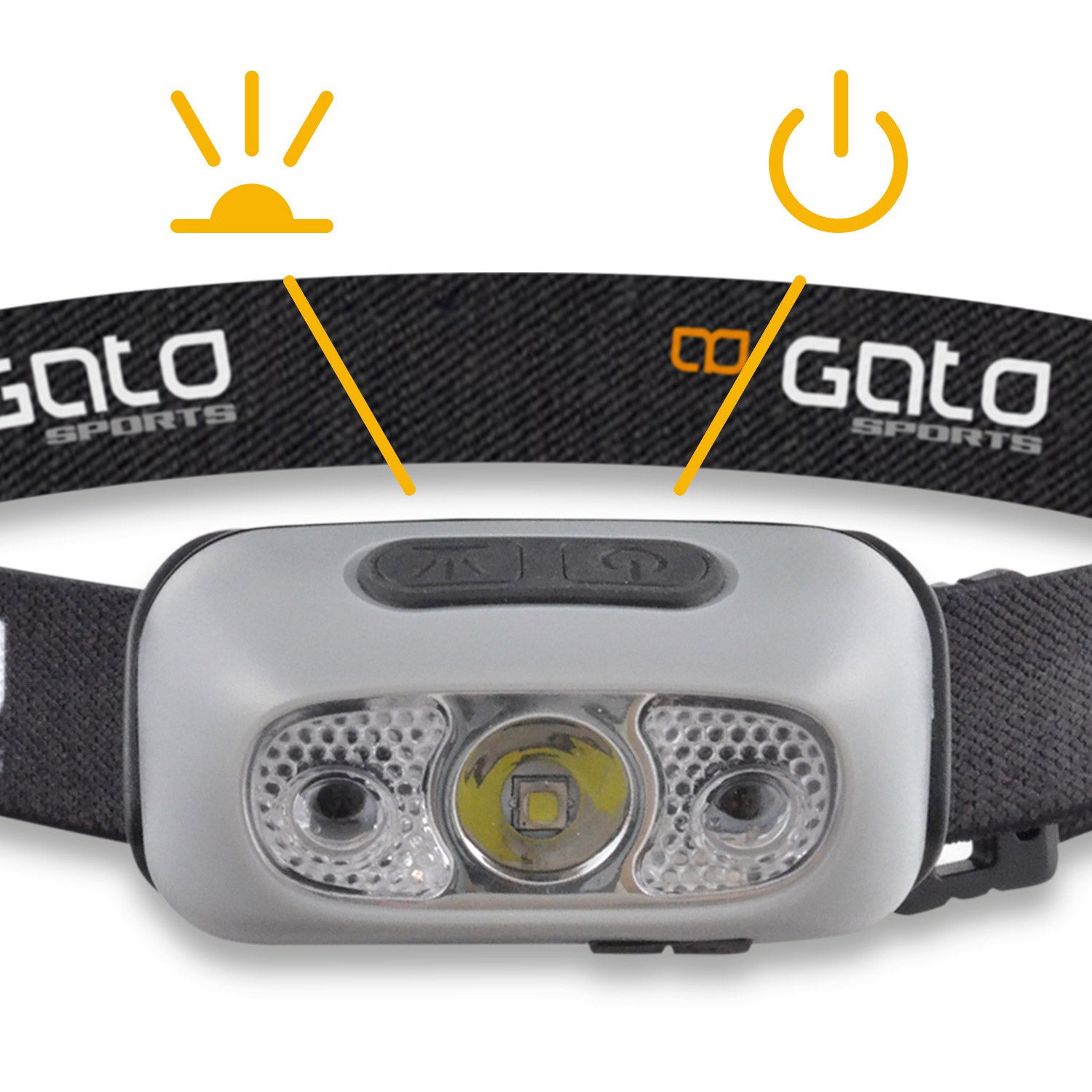 Gato hoofd-helmlamp grijs one size