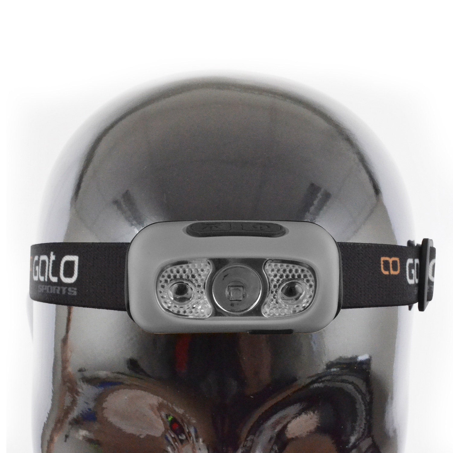 Gato hoofd-helmlamp grijs one size