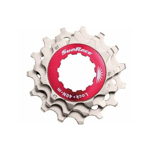 Sunrace sluitring met kransjes 10v 11 13 15t zilver