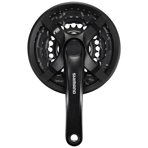 Pédalier 6 7 8 vitesses Shimano FC-TY501 170mm 42x34x24T avec protège-chaîne - noir