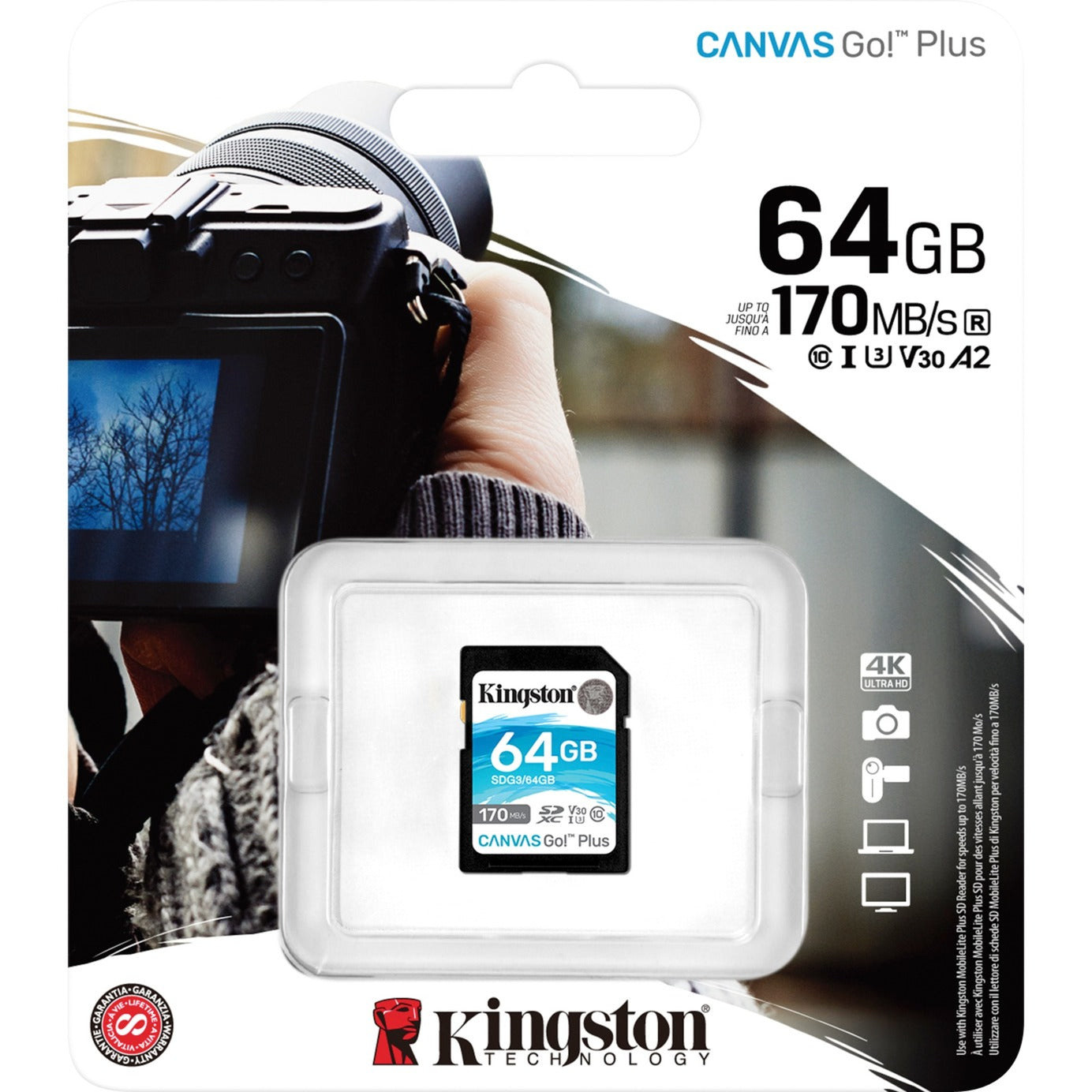 Kingston Kingston Canvas Go! Plus SDXC 64 GB