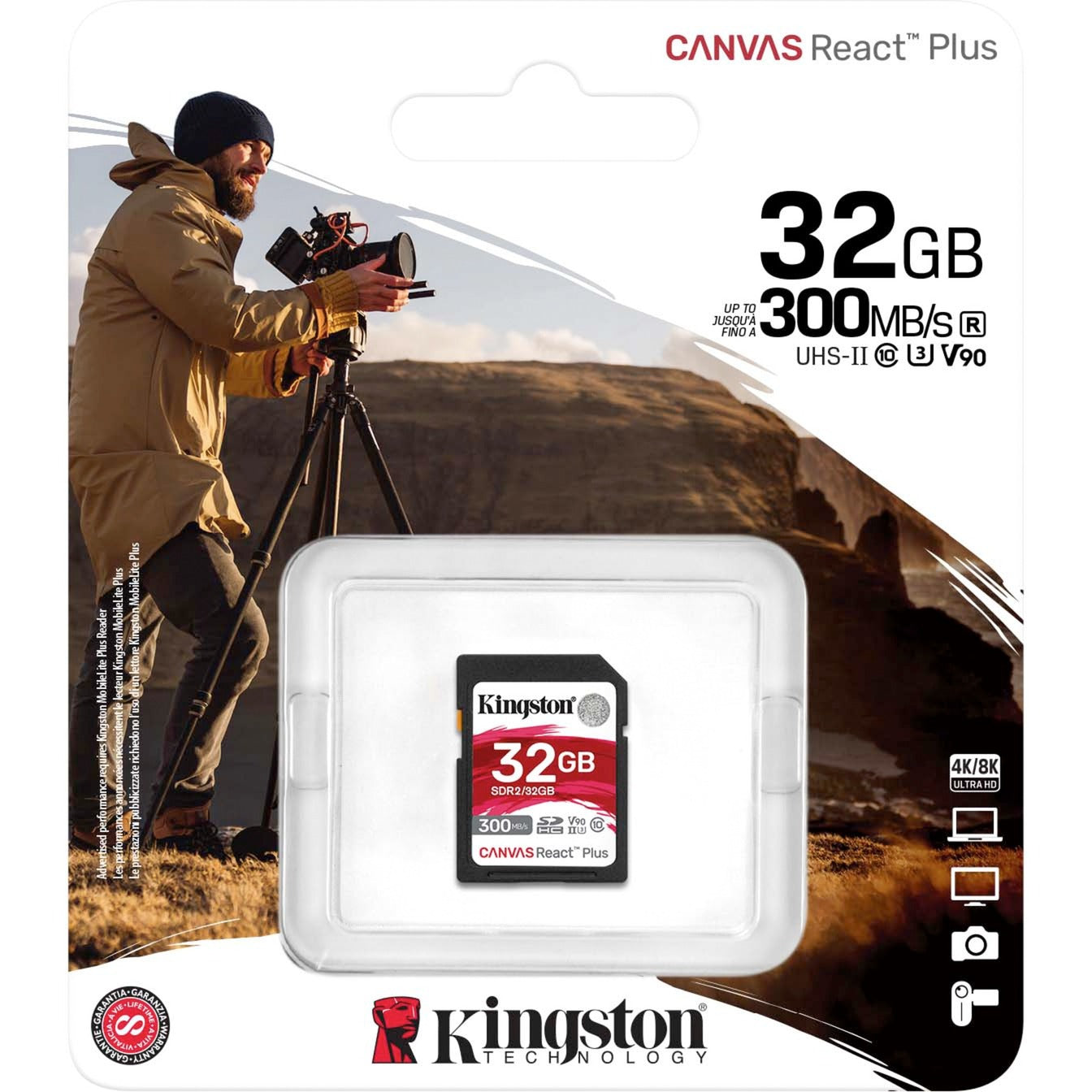Kingston Kingston Canvas React Plus 32 GB SDHC