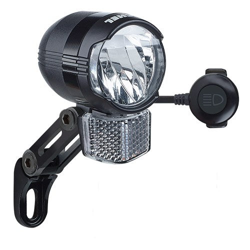 Phare Buchel e-bike 6-48v 60lux avec bouton 100lux brillant fl