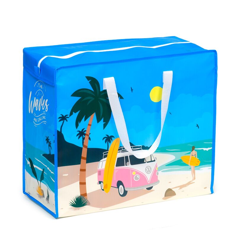 Volkswagen busje vw t1 golven waszak opbergtas met rits