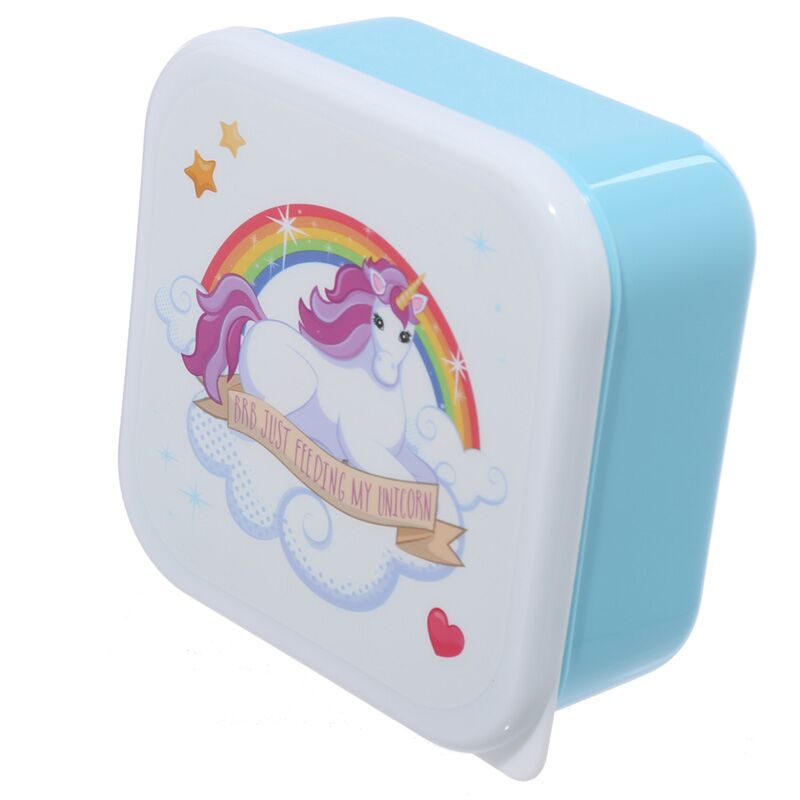 Set 3 lunchbox sm l- betoverende regenboog eenhoorn