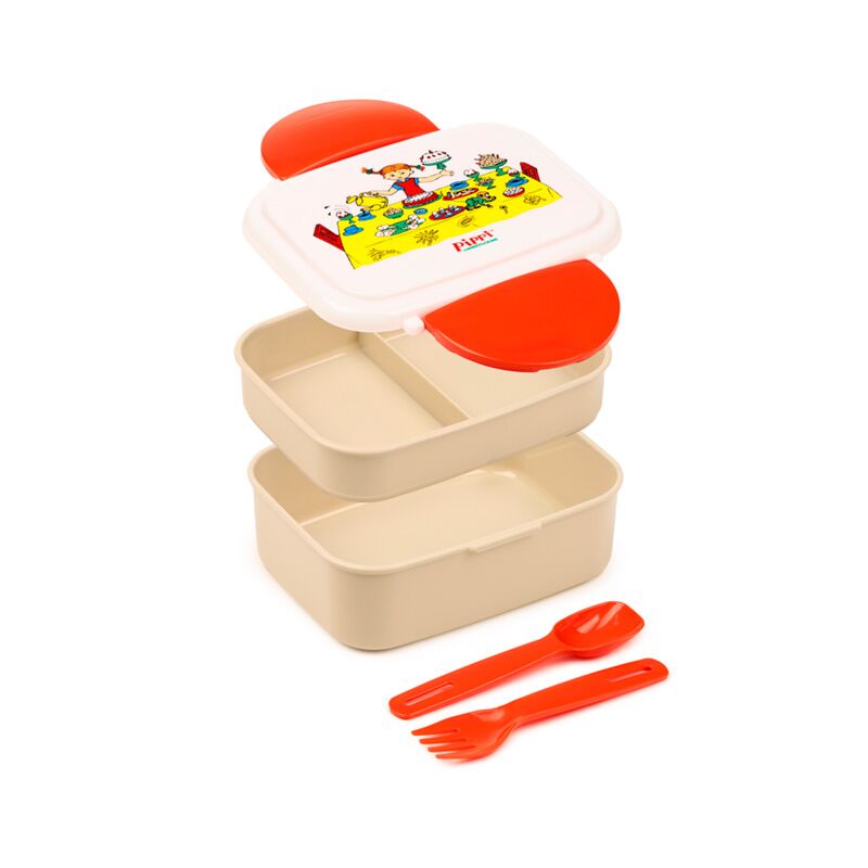 Pippi langkous clip bentobox lunchtrommel bestek
