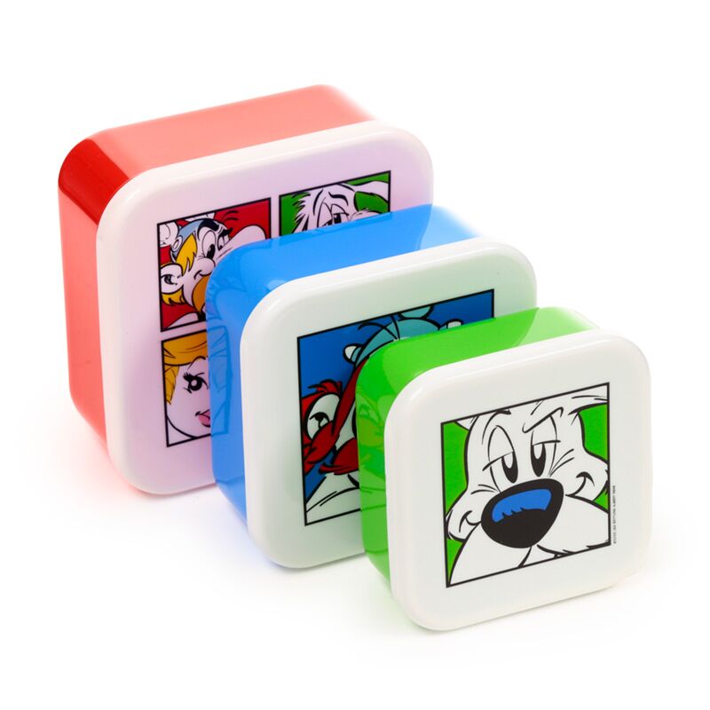 Set 3 lunch box m l xl asterix, obelix, idefix (dogmatix) 2025