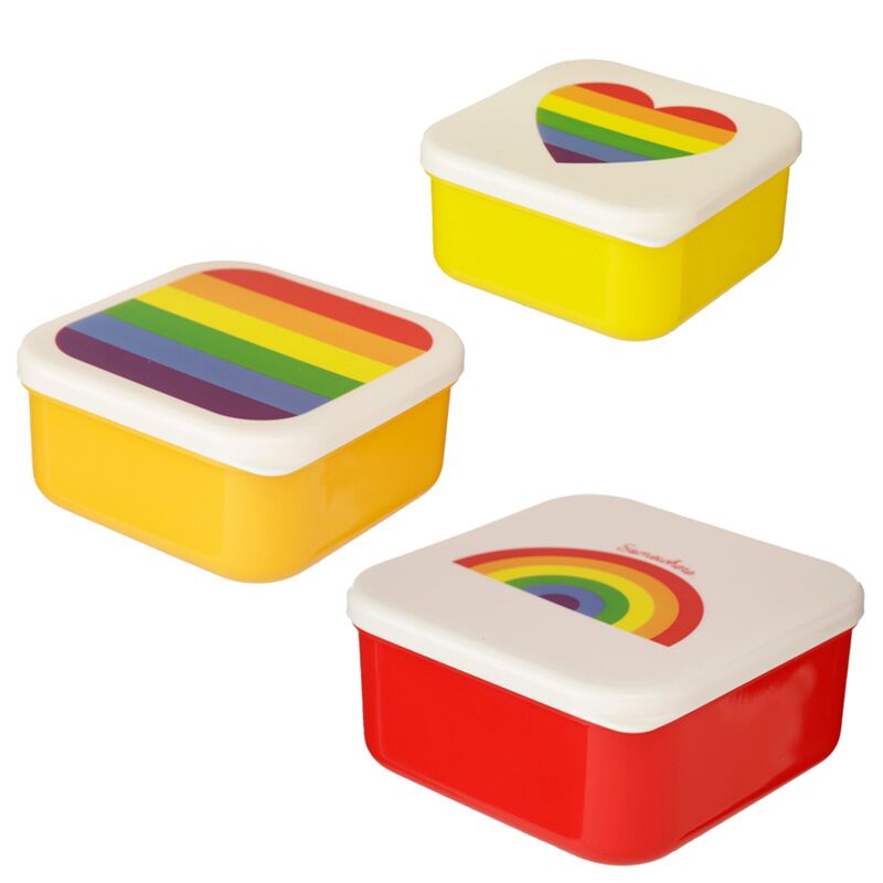 Set 3 lunchbox sm l- ergens regenboog