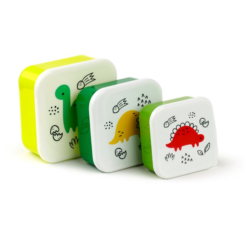 Set 3 lunchboxen klein l- dinosauria jr