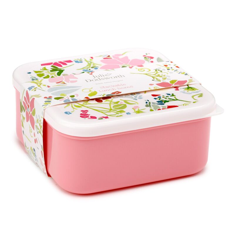 Set 3 lunchbox ml xl - julie dodsworth roze botanisch