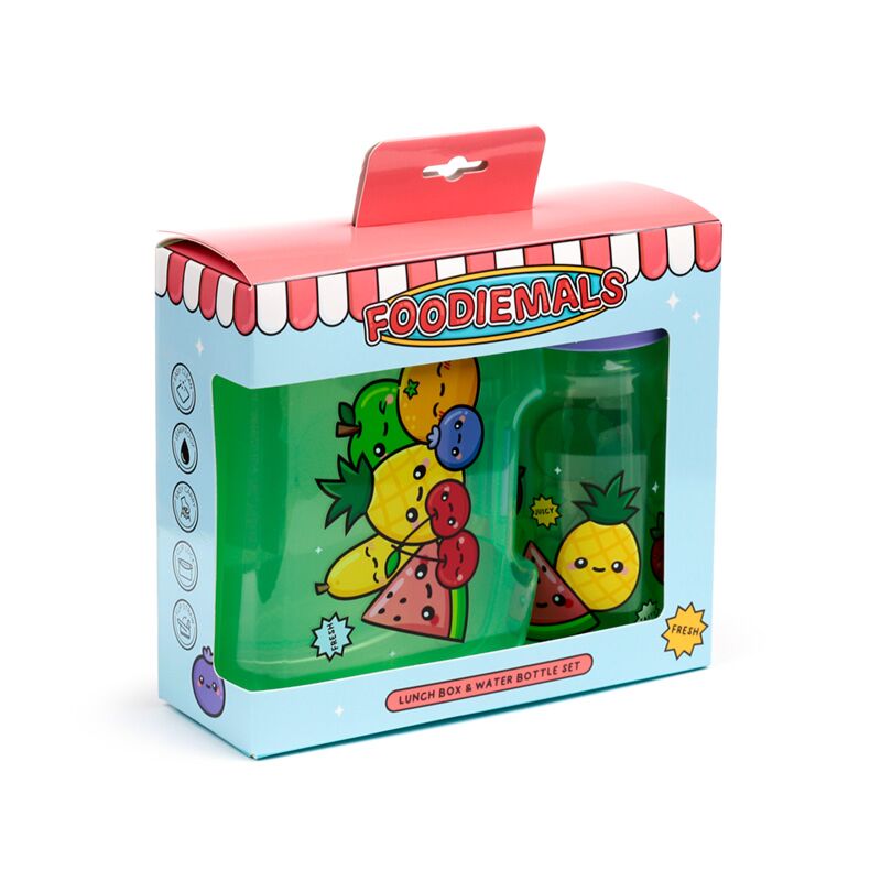 Foodiemals lunchbox drinkfles set