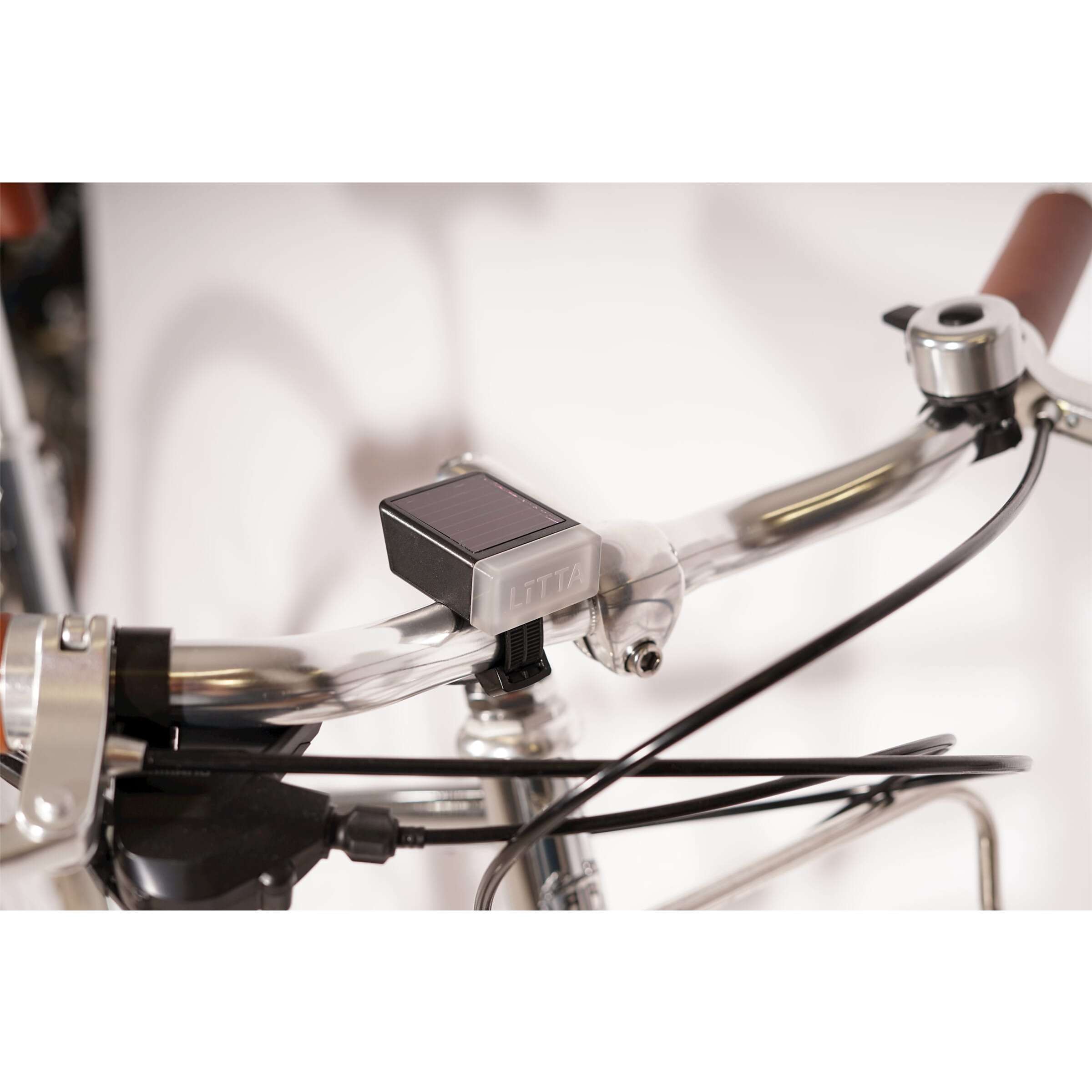 Litta koplamp zonne-energie zwart