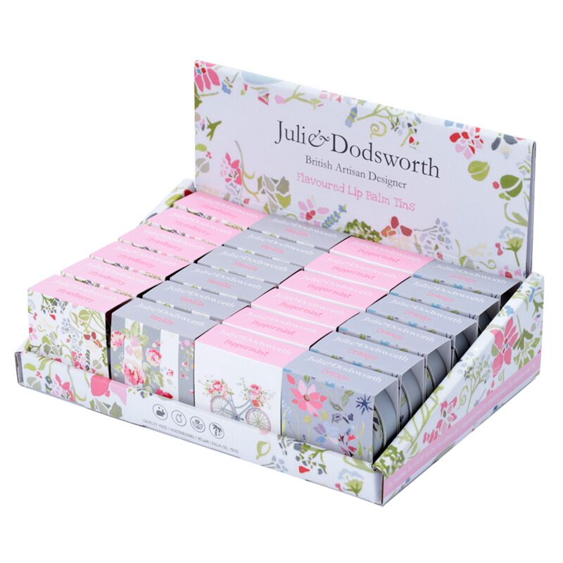 Julie dodsworth roze bloemige design lippenbalsem in blik
