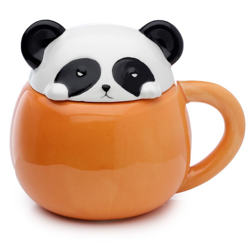Adoramals panda dekselvormige keramische mok