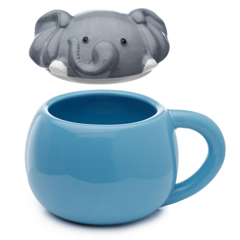 Adoramals olifant deksel gevormde keramische mok
