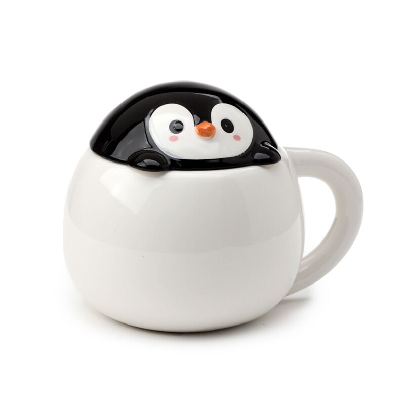 Huddle pinguïn dekselvormige keramische mok