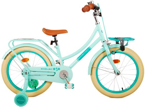 Volare Excellent Kids' Bicycle - Girls - 18 inch - Green - 95% Assembled