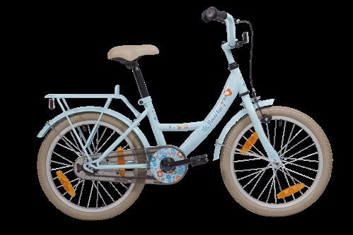 Bike fun 18 inch meisjesfiets flower fun blauw