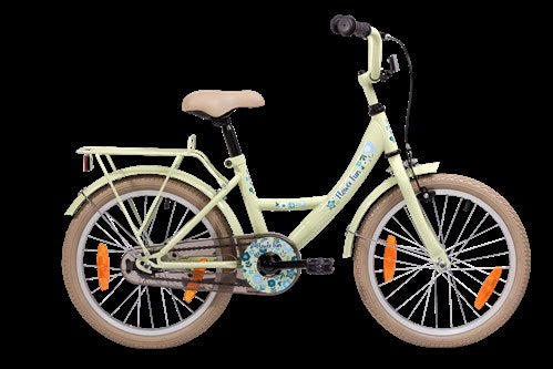 Fietspret 18 inch meisjesfiets bloem fun licht groen