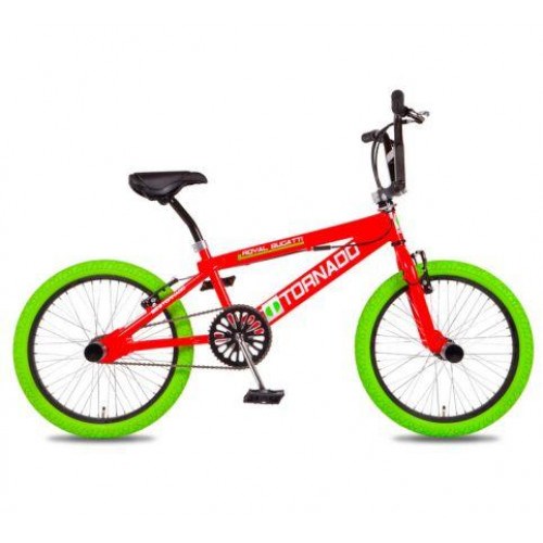 Tornado 20 pouces vélo freestyle pneus rouge vert 2000016