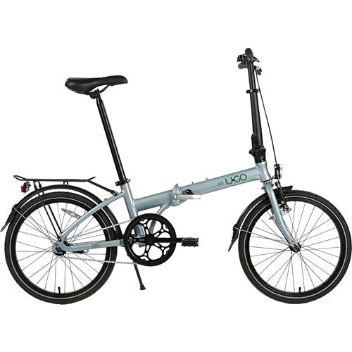 Vouwfiets 20 U-Go Just S1 Single speed - met V-brake terugtraprem - mistig grijs