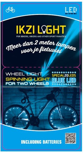Wielen licht 20-led draad 2,2m wiel licht v 2-wielen blauw