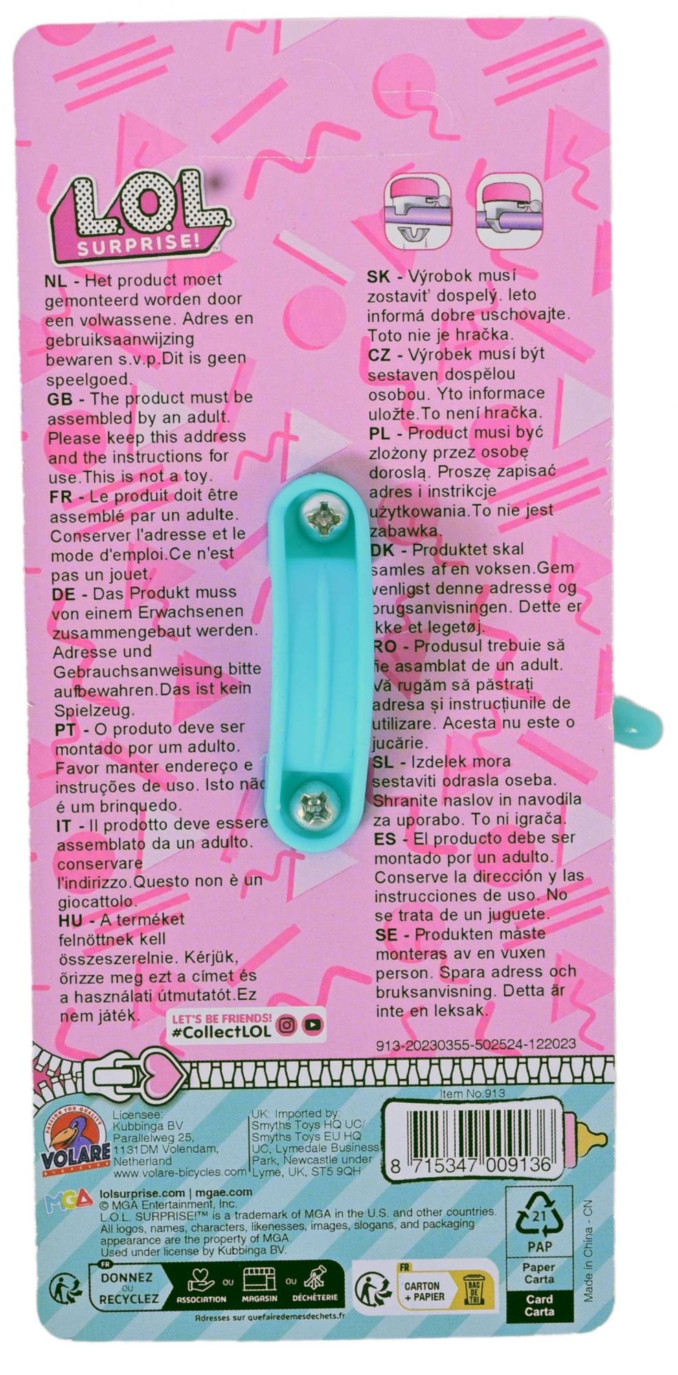 LOL Surprise Fietsbel - Meisjes - Roze